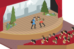 Proscenium stage diagram