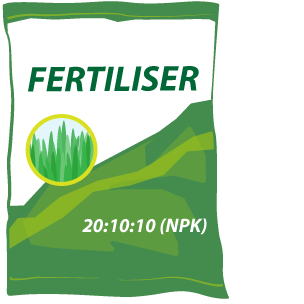 A bag of NPK fertiliser. The relative proportions of nitrates, phosphates and potassium is 20:10:10.