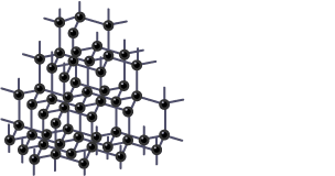 The structure of diamond.